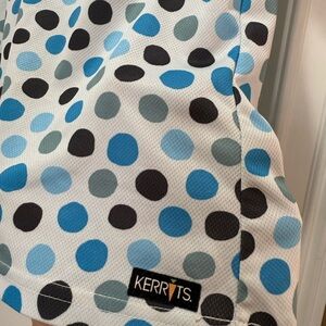 Kerrits Blue and Black Polka Dot Shirt